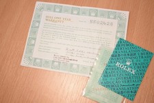 1980s Rolex Oyster Vintage Certificate & Booklets, Punched Serial