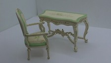 Dolls House 12th scale Quality Furniture, JIAYI Side Table and  Chair ART20