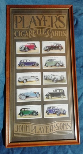 Cigarette cards framed - cigarette,