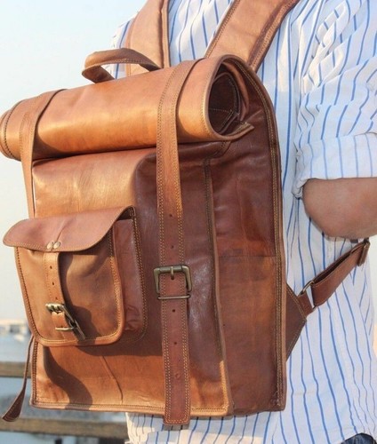 Leather bag rucksack backpack - rucksack,