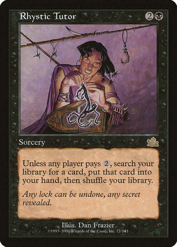 Mtg rhystic tutor - rhystic, prophecy