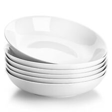 MALACASA 8"/8.85"/9"/10"/10.2" Porcelain Pasta Bowls Salad Bowl Soup Bowls White