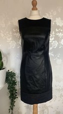 TU Woman Black Faux Leather Pu Suede ShIft  Dress Size 8 ?s