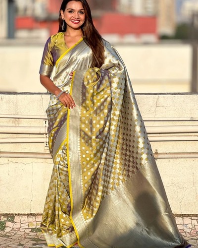 Women banarasi soft silk saree - silk,