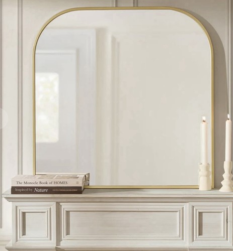 Arched mantel mirror gold - mantel,