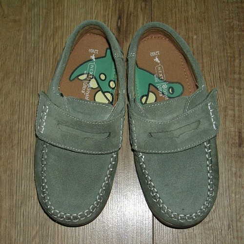 Next boys green suede loafers - next,