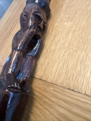 Hand carved wooden tribal - wooden,