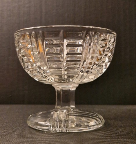 Vintage pressed glass - , footed