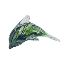Dolphin Glass Figurine Blue