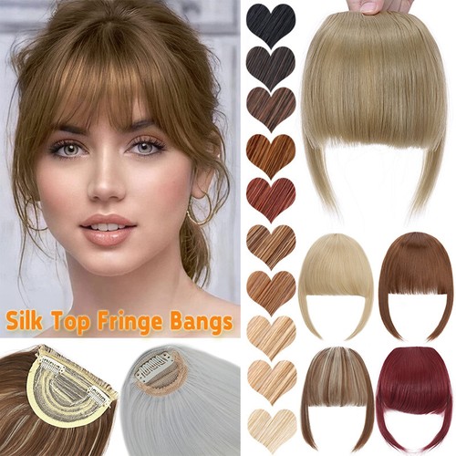 100 natural fringe bangs clip - fringe,