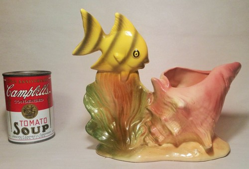 Angelfish vtg ceramic art - angelfish,