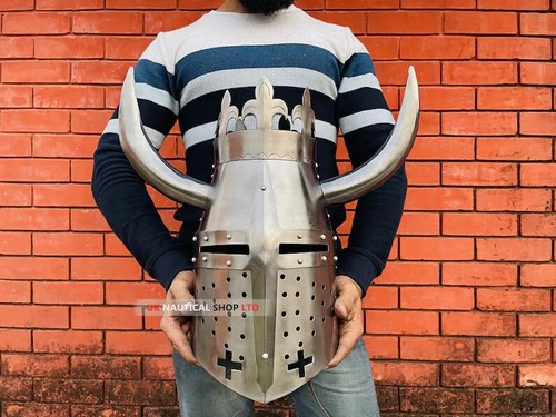 Medieval crusader helmet