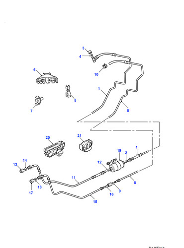 Land rover genuine pipe feed - land,
