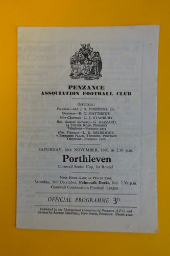 1960 penzance v - penzance, porthleven