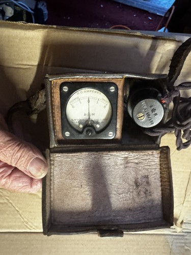Vintage aircraft ammeter - vintage,