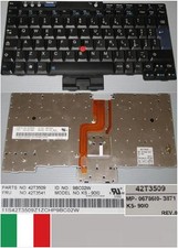 Italian Qwerty Keyboard Lenovo X60 X60S X61 X61S KS-90I0 MP-06786I0-3871 42T3509