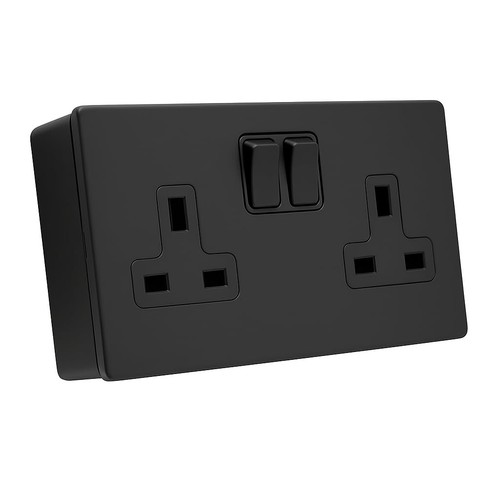 Shpelec matt black - black, screwless