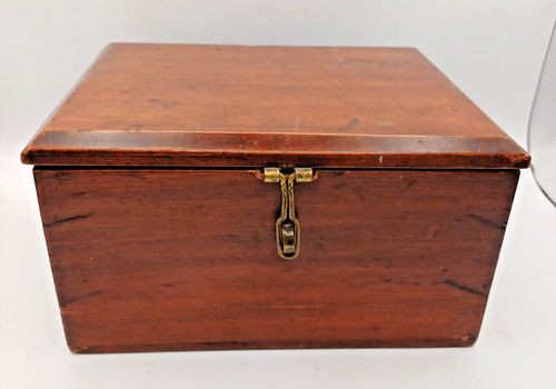 Antique wood box - antique, martineau