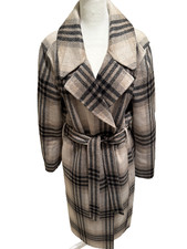 NEW Banana Republic Women's Double Face Wool-Blend Wrap Long Coat Medium