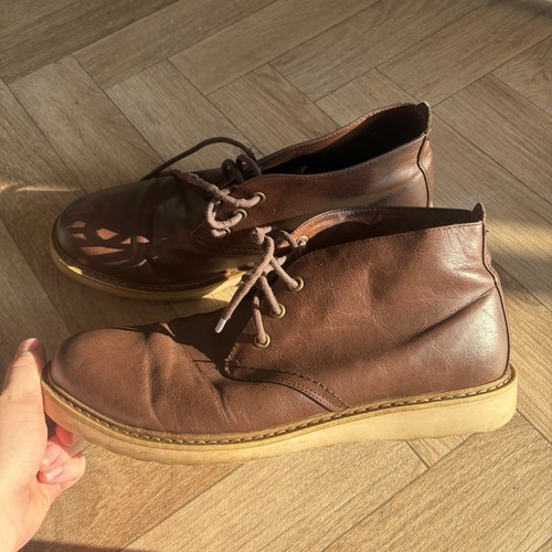 Men brown leather - m&s,