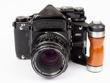 PENTAX 6x7 MLU film camera with TTL Prism, wooden hand grip, 90mm f2.8 (LS) lens