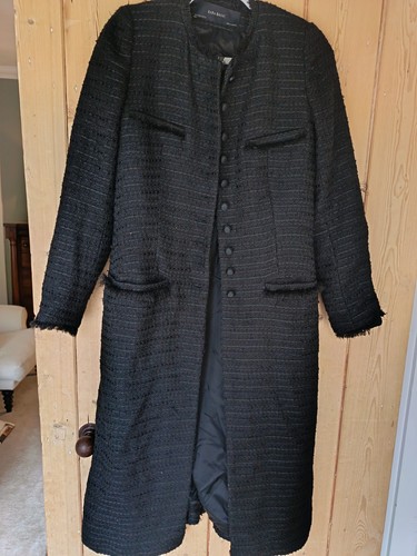 Zara tweed coat size - zara, m