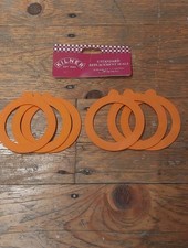 6 Kilner Standard Replacement Rubber Seals for Clip Top Jars Orange Fit 0.35L-2L