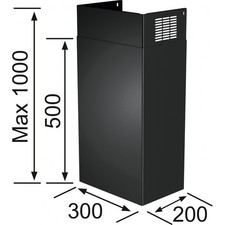 Extractor fan chimney extender - Black