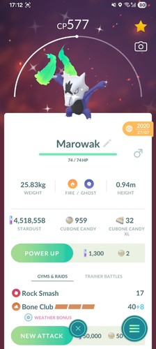 Shiny alolan marowak pokemon - marowak,