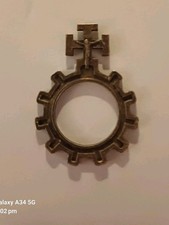 Vintage Pocket Finger Ring Rosary INRI Easter Catholic Silver Tone