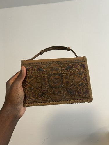 Vintage hand tooled - vintage, leather