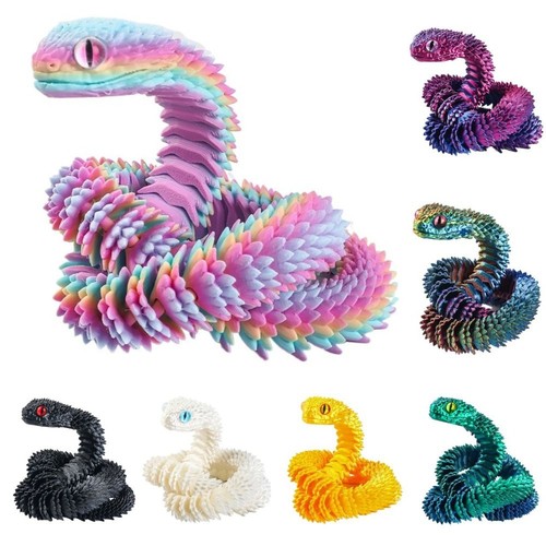 Printed snake articulated - 3d,