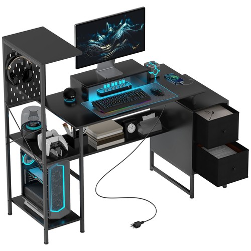 Computer desk with - with, led