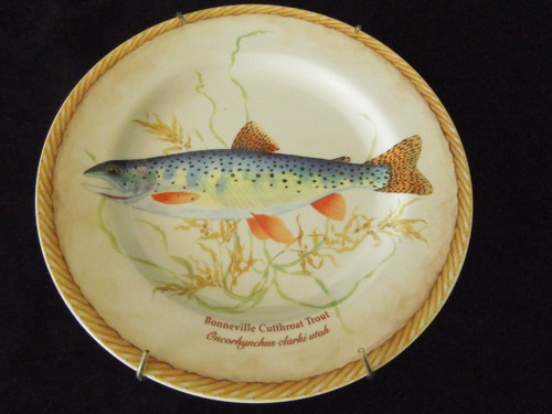 Vtg porcelain collector plate - porcelain,