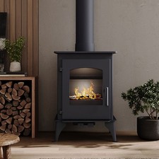 5KW Wood Burning Fireplace Cast Iron Log Wood Burner Stove Multifuel Eco Design