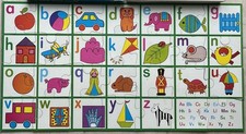 Vintage 1980's Ladybird abc giant floor puzzle. 28 large cardboard pieces.