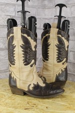 VINTAGE 90'S TAN BROWN WESTERN COWBOY BOOTS SIZE 7 / 41 SANTA FE USED CON