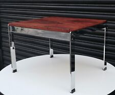 Vintage 1970s small Merrow associates rosewood and Chrome side table