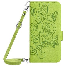 Crossbody leather emboss rose - emboss,