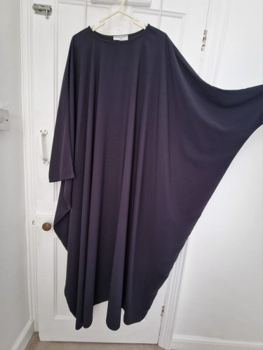 Navy grey batwing abaya size - navy,