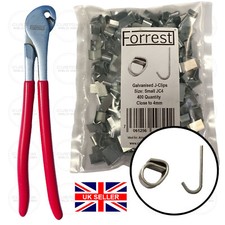 Heavy duty j-clip pliers and 400 j-clips, fencing, poultry, aviary’s, wire mesh