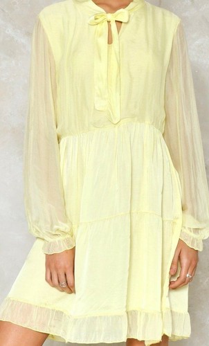 Nasty gal mesh yellow - mesh,