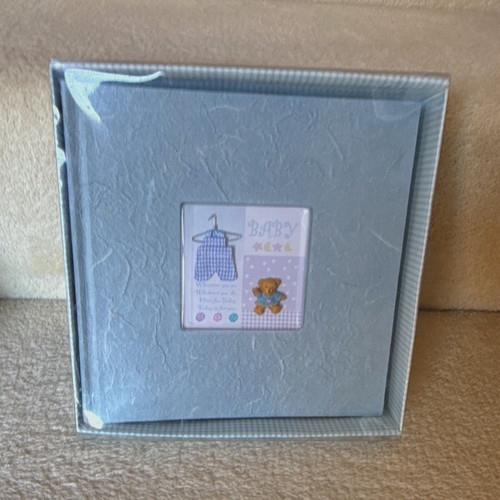 Baby blue photo album book - blue,