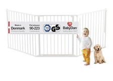 BabyDan Flex L, 90-223 cm, Stair Gate/Room Divider, White, Made in Denmark