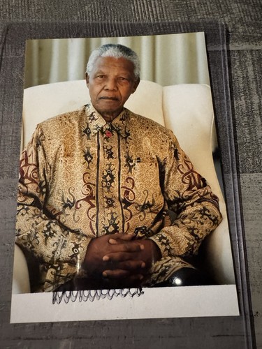 Nelson mandela hand signed - nelson,