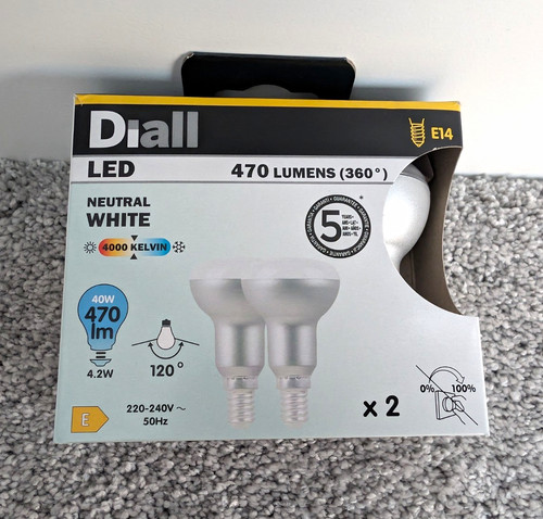 Diall led e14 screw reflector - diall,