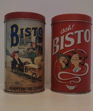 Vintage Kitchenalia Tins - Twin Pack Bisto Gravy. Red and White Collectors Tins.