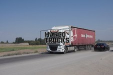 Truck Photo DAF XF 105 SpaceCab Tarpaulin Semi Truck Kyrgyzstan White Space Cab T #w2nk