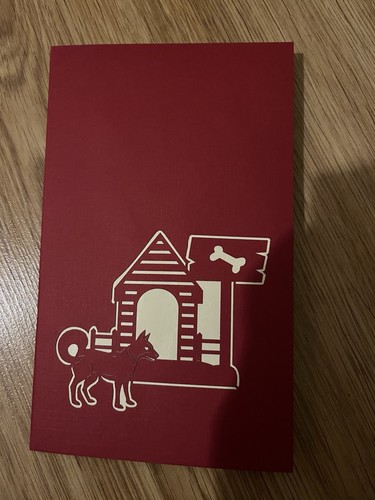 Pop dog card - 3d,