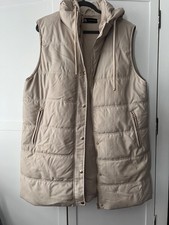 zara gilet womens cream padded